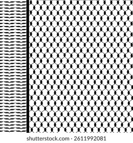  Black and whited pattern keffiyeh palestine scarf design