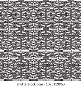 Black and whitel geometric pattern abstract vector background. Modern stylish texture.