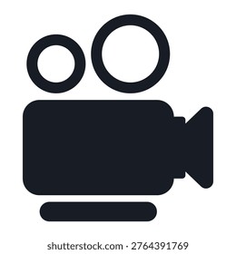 Black and Whiter Video Camera icon vector illustration