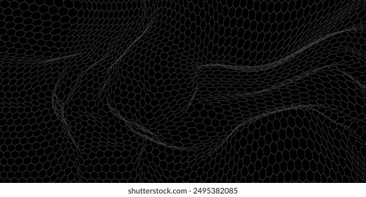Black wide technology background, vector illustration.