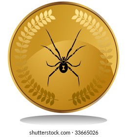 black widow spider coin
