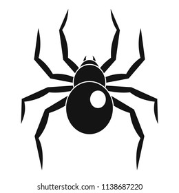 Black widow spider icon. Simple illustration of black widow spider vector icon for web design isolated on white background