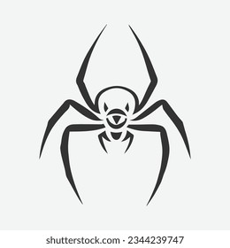 Black widow spider logo vector illustration
