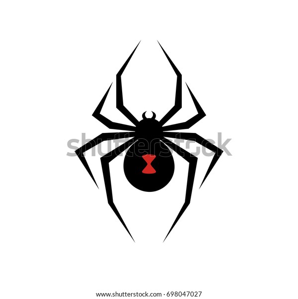 Black widow spider\
logo vector illustration