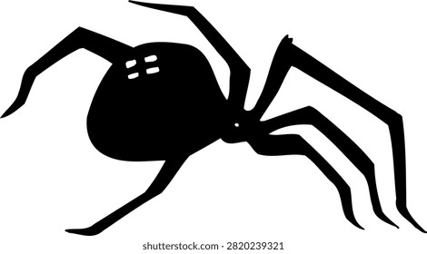 Black widow spider silhouette