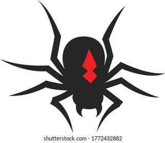 Black Widow Spider Simple Design