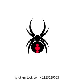 Black widow.100% vector. Ideal for logo’s, stickers, flyers, promotions, T-shirts, web design, apps and all other design requirements.