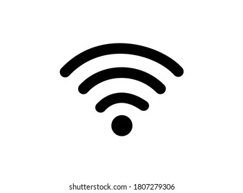 Black wifi icon isolated on with background, vector illustration 