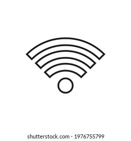 Black wi-fi icon isolated on white background. Wireless Internet sign.