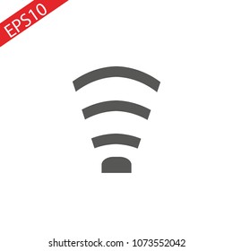 Black WIFI Icon on white background. Eps 10