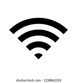 Black wifi icon with sharp edges