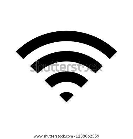 Black wifi icon with sharp edges