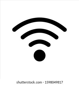 black wifi icon. simple flat vector stock isolated on white background eps10