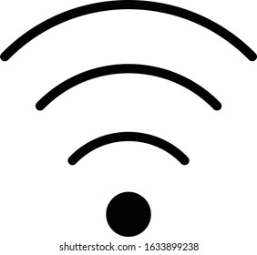 black wifi icon vector illustration.