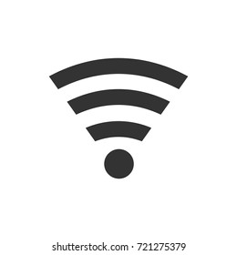 Black wifi icon. Vector illustration.