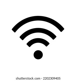 Black wifi icon vector on white background