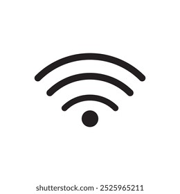 Black wifi icon. Vector symbol connection. Internet isolated sign. Modern signal wifi in flat style. Simple design concept. For web site mobile apps mobile and computer designation of wifi zone.