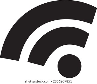 Black Wifi Icon Vector Template