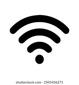 black wifi icon with white backround