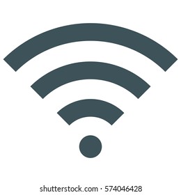 Black Wifi Signals Vector Icon
