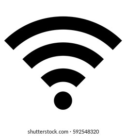 Black wifi symbol icon isolated on a white background. Vector illustration.