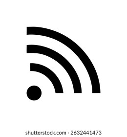 Ícone preto de símbolo Wi-Fi representando a conectividade sem fio com a Internet