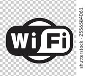 Black wifi vector icon, wifi signal ,full wifi network connection