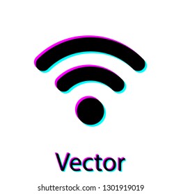 Black Wi-Fi wireless internet network symbol icon isolated on white background. Vector Illustration Black Wi-Fi wireless internet network symbol icon isolated on white background. Vector Illustration