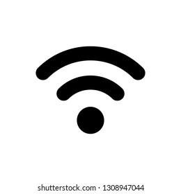 Black Wi-Fi wireless internet network symbol icon isolated on white background. Vector Illustration