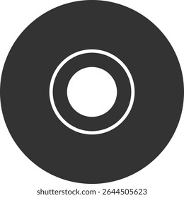 ícone de disco cd preto e branco ilustração eps 10