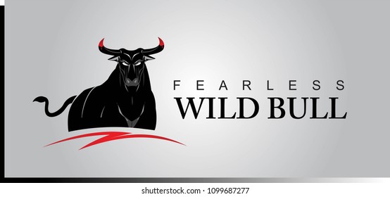 black wild bull, black buffalo.