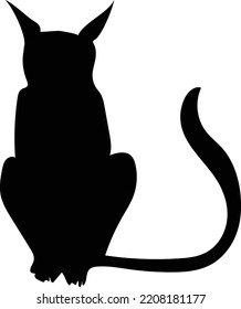 Black Wild Cat Silhouette Vector Logo