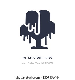 black willow icon on white background. Simple element illustration from Nature concept. black willow icon symbol design.