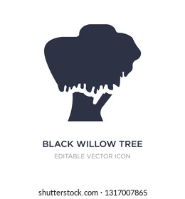 black willow tree icon on white background. Simple element illustration from Nature concept. black willow tree icon symbol design.
