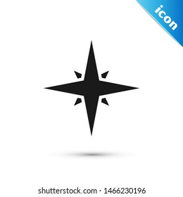 Black Wind rose icon isolated on white background. Compass icon for travel. Navigation design. Vector Illustration Black Wind rose icon isolated on white background. Compass icon for travel. Navigation design. Vector Illustration