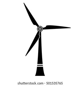 Black wind turbine
