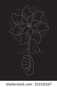 Black wind wheel