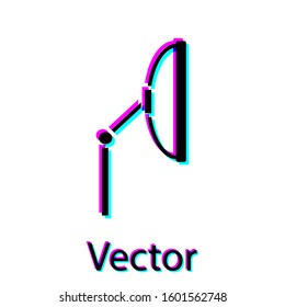 Black Windscreen wiper icon isolated on white background.  Vector Illustration