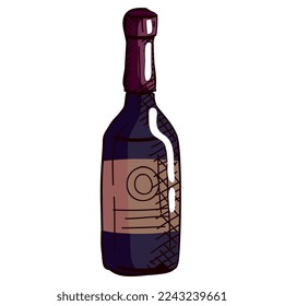 black wine drink bottle icon