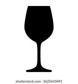 Black Wine Glass Silhouette. black vector