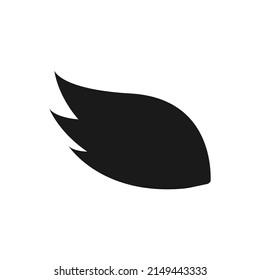 Black wing icon on white background.