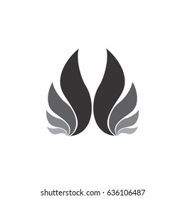 Black Wing logo design vector