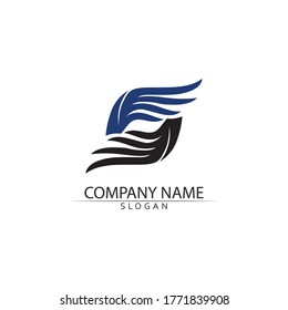 Black wing logo and falcon eagle  symbol for a professional designer
