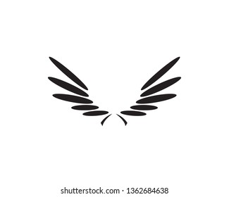 Black wing logo symbol 
