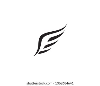 Black wing logo symbol 
