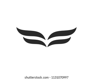 Black wing logo symbol for a professional designer