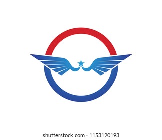 Black wing logo symbol for a professional designer