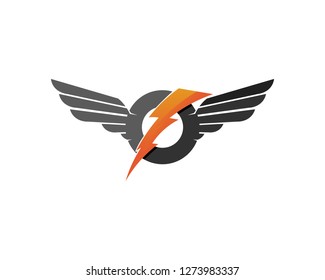 Black wing logo symbol for a professional designer
