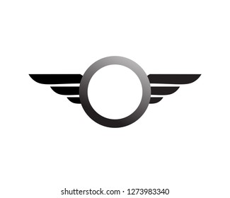 Black wing logo symbol for a professional designer
