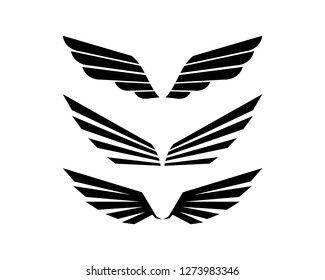 Black wing logo symbol for a professional designer
